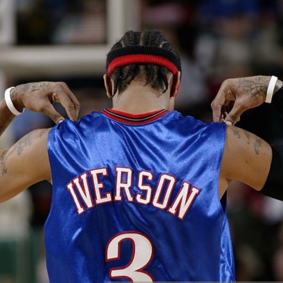 CHAMPION | ALLEN IVERSON #3 PHILADELPHIA SIXERS ALTERNATE JERSEY RARE - Picture 12 of 12